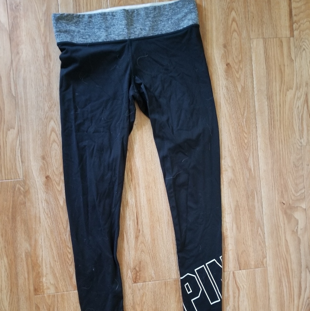 PINK Leggings, Reversible, Small